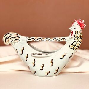 Vintage Ceramic Chicken Planter Vase